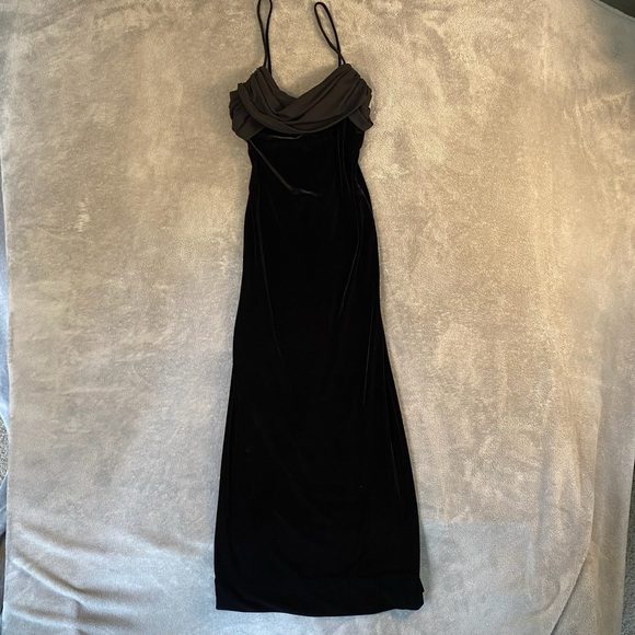 Towers Velvet Maxi Dress Vintage Y2K Whimsigoth Fairy Dark Romantic Size Small - Picture 2 of 9